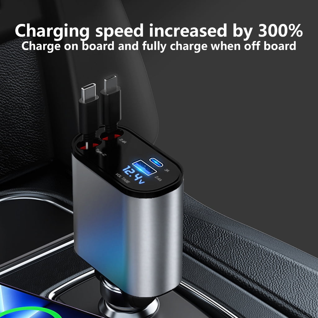Type C Cable Fast Charging Retractable Cellphone Charger for Smartphones Tablet