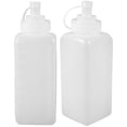 thumbnail image 1 of 2 botellas exprimibles de 800 ml para condimentos, mostaza, kétchup, aderezos para ensaladas, mermelada y salsas. Botella transparente exprimible., 1 of 8