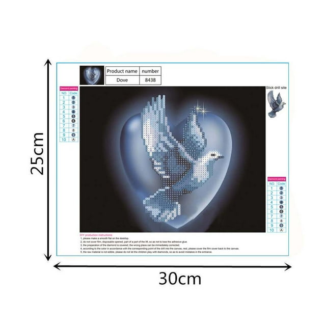 Giraffe Penguin Dove Resin Diamond Needlework DIY 5D Rhinestone Painting; Animal Rhinestone Painting Crystal Embroidery Home Office Cross Stitch