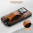 thumbnail image 4 of Shockproof Leather Case With Wrist Strap For Iphone 15 Series, iPhone 13, 4 of 7