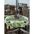 thumbnail image 2 of Outdoor Tablecloth with Umbrella Hole Zipper St. Patrick's Day Round Tablecloth 54" Waterproof Outside Table Cloth Green Truck Leaf Flowers Butterfly Plaid Patio Table Cover Tablecloths for Picnic, 2 of 8