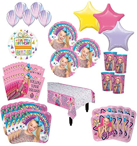 PINK HUNTING CAMO Birthday Party Supply Kit w/ Balloons & Invitations
