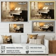 thumbnail image 4 of Designart "Melodies on Rustic Brown Piano II" Music Framed Wall Art - Vintage Brown Music Piano Bedroom Framed Canvas Wall Art, 4 of 6