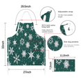 thumbnail image 7 of Green Christmas Snowflake Apron-Garden Aprons for Women with Pockets-Cotton Linen Waterproof Kitchen Cooking Gardening Aprons Adjustable for Kitchen,Cooking,BBQ and Salon 32"x27", 7 of 7