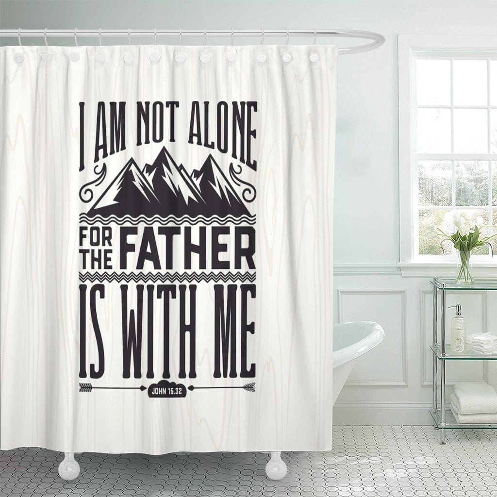 PKNMT Biblical Christian Lettering I Am Not Alone for The Shower