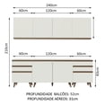 thumbnail image 3 of Cocina Integral Completa Modular Madesa Reims 240cm BB, 3 of 5