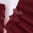 thumbnail image 6 of Ymyiu Toddler Outfit Sets Girls Girl's 2 Piece Summer Outfits Floral Cami Crop Top and Mesh A Line Mini Skirt Matching Set 5T(Wine, 5 Years), 6 of 6