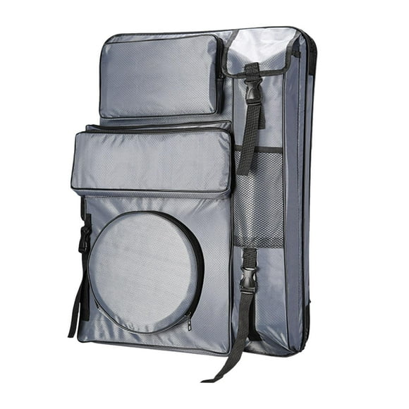 Abbracc Art Portfolio Case Handbag with Pockets, Handle Drawing Board Bag Sketch Bag Gray