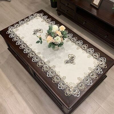 

AYZM Rectangle Table Cloth Embroidered Coffee Table Cover Table