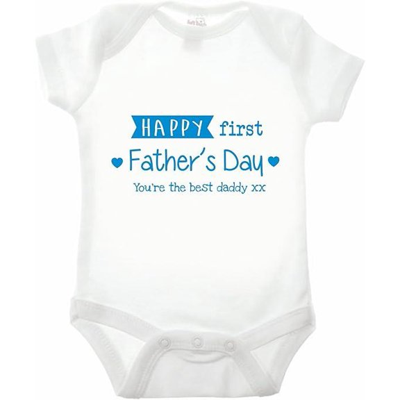 Reality Glitch Happy First Fathers Day Babygrow