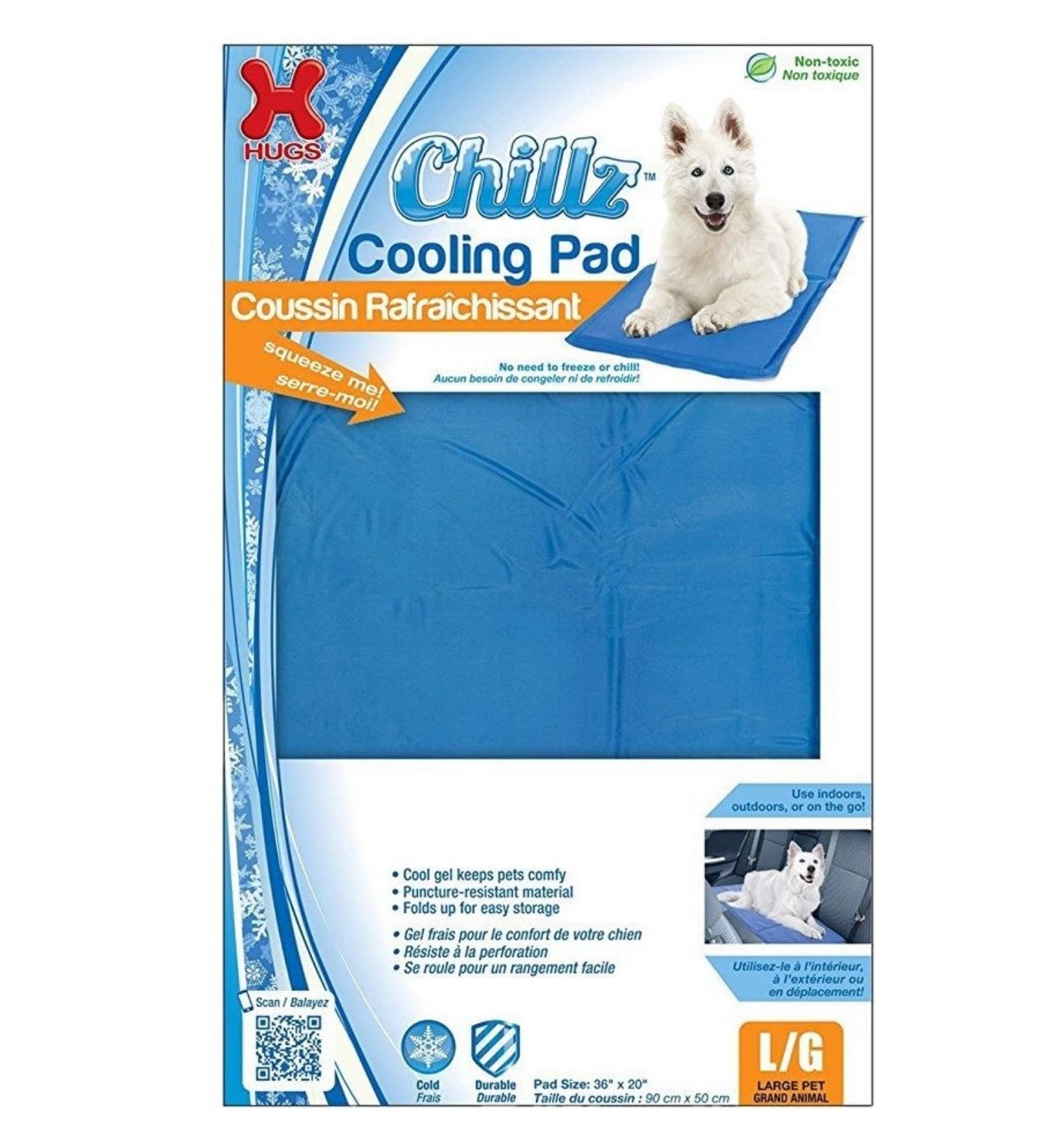 Photo 1 of Hugs Pet Products Chillz Pad Comfort Cooling Gel Pet Pad , Large (36 x 20)