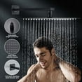 thumbnail image 3 of Zovajonia Matte Black Shower System 12 Inches Shower Faucet Set, Rain Shower Head with Handheld Spray Bathroom Wall Mount Shower Fixtures, 3 of 8