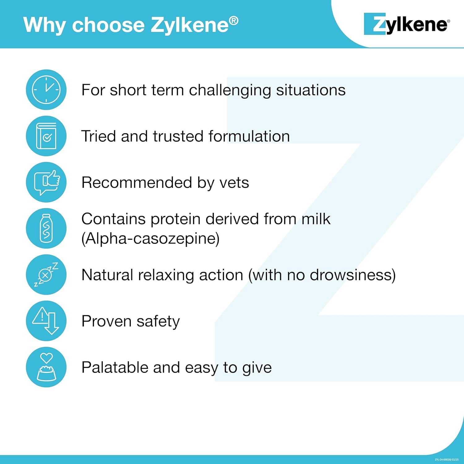Vetoquinol Zylkene Behavior Support Capsules for Medium Dogs 33-65lbs, Calming All Natural Milk Protein Supplement, Helps Relieve Dog Anxiety During Fireworks and Thunder, 225mg 14ct