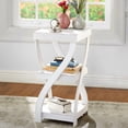 thumbnail image 2 of Antique Finish Twisted Side Tables - Distressed White, 2 of 11