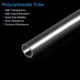 thumbnail image 4 of Plástico Tubería Rígido Policarbonato Redondo Tubo Transparente 0,43"(11mm) ID 0,47"(12mm) OD 17" (425mm) Alto Impacto para Iluminación, Maquetas, Agua Plomería, Paquete de 5, 4 of 7