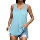 thumbnail image 1 of Mujeres Racerback Camisetas sin mangas Camisetas sin mangas para mujer Camisetas de verano Camisetas sin mangas Sport Loose Fit Racerback Workout (Light Blue, M), 1 of 4