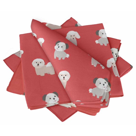 "S4Sassy Orange Puppies Dog Holiday Parties Cloth Table Linen Re-Usable Dinner Napkins Set 20 x 20""(Pack of 6)"