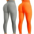 thumbnail image 2 of Tuphregyow Women's High Waist Bubble Hip Lifting Yoga Pants 2 Piece Set of Soft and Stretchy Workout Leggings for Fitness, Running, and Yoga Comfortable and Slimming Athletic Trousers Mint Green XS, 2 of 4