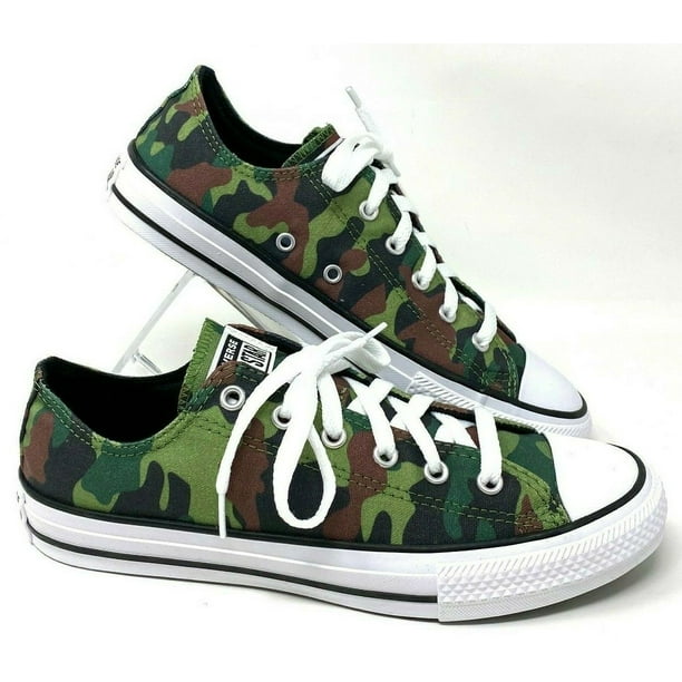 Converse CTAS OX Green Camo Print Canvas Low Top Sneakers Women's Size  670523F 