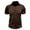 Coffee, variant on Wyobmus Shirts for Men Stretch Quick Dry Turndown Collar Moisture Wicking Short Sleeve Tee Shirts with Pocket Black