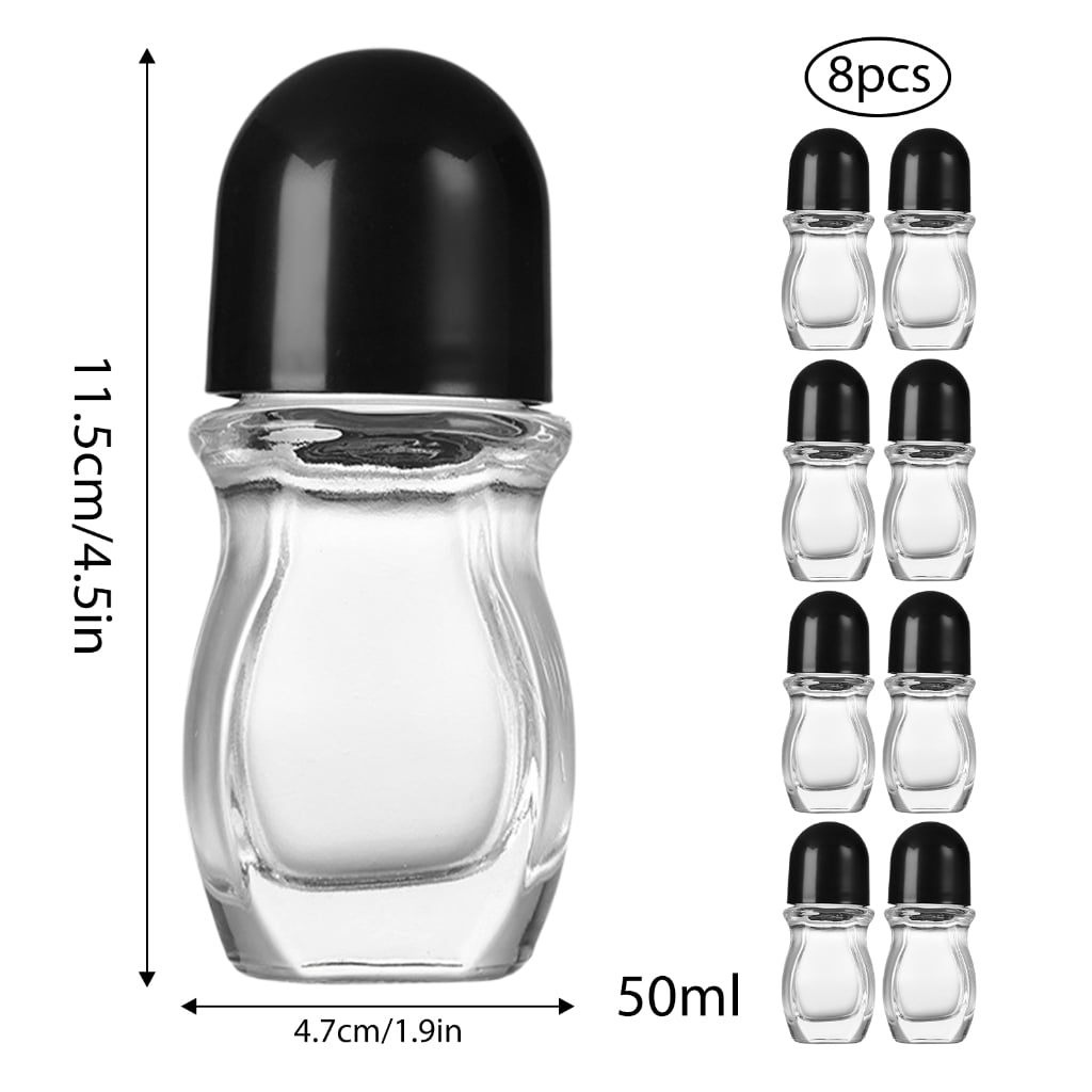 Glass Empty Roller Bottles Leak Proof Glass Bottles Oil Applications Bottles Storage Case for Travel Home Use