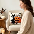 thumbnail image 7 of Halloween Pillow Covers Ghost Pumpkin Digital Print Spooky Throw Pillow Cases Decorative Cushion Covers Soft Home Decor for Sofa by OVFUIZ, 7 of 7