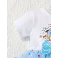 thumbnail image 4 of FYMNSI Baby Girl Clothes 2nd Birthday Outfit Short Sleeve Princess Dress Sequin Blue Tutu for Toddler Girls 2T, 4 of 7