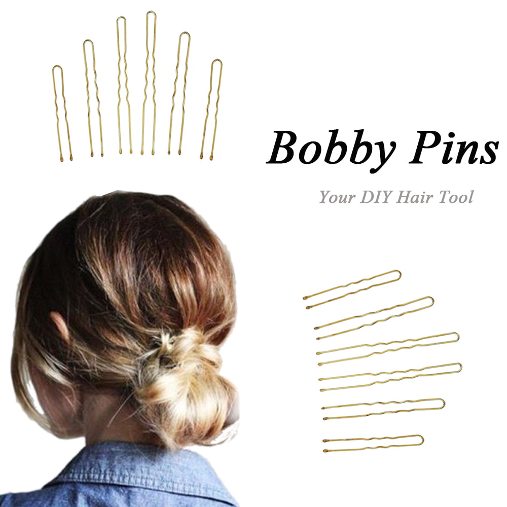 300Pcs Golden Bobby Pins Thin U Shape Hairpins Women Hair Clips -  