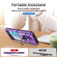 thumbnail image 6 of Nalacover Heavy Duty Case for Samsung Galaxy Z Flip5 with Rotated Ring Holder Kickstand Bracket, Military Grade Rugged Cover with Magnetic Car Mount TPU Shockproof Lens Protective Case, Purple/Black, 6 of 10