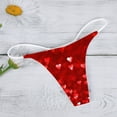 thumbnail image 2 of Yuncity Womens Valentines Day Panties Fashion Feelings Printed Daily Breathable Low Waist Home Thong Valentine'S Day Underwear Red L, 2 of 3