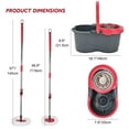 thumbnail image 2 of Spin  Mop and Bucket Set, Floor Cleaning Set with 1 Extra Mop Head, Detachable Spinning Basket and Easy Wring 360° Magic Mop for Hardwood/Tile/Hard Floors, 2 of 8