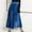 Skirts for women-Blue, variant on Homenesgenics Skirt for Women Plus Size Fashion Women Loose Casual High Waist Solid Long Ankle Pleated Skirt Gold M