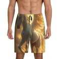 thumbnail image 2 of Picia Golden Winged White Horse Pajama Shorts for Men, Men's Pajama Bottoms, Sleepwear,Short Pajama Pants-3X-Large, 2 of 9