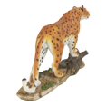 thumbnail image 4 of Wild Animal Kingdom Leopard Walking On Forest Trail Statue Giant Cat Figurine, 4 of 8