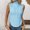 Light Blue, variant on Summer Work Tops for Women Fashion Solid Color Crew Neck Tank Tops Comfy Loose Fit Sleeveless Standard Straps Shirts Basic Clothing