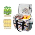 thumbnail image 2 of FORMRS Insulated Cooler Bag 24 Cans Capacity Soft Leakproof Lunch Box with Side Pockets, Purple Wildflower Pattern, 2 of 7