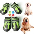 thumbnail image 1 of CovertSafe& Botas para perros antideslizantes, impermeables, zapatos para perros al aire libre para perros medianos a grandes, 4 piezas con suela resistente gris-verde Tamaño 6: (2.9''x2.5'')(L*W) par, 1 of 5
