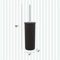 thumbnail image 2 of Superio Plastic Toilet Bowl Cleaning Brush and Holder Set - 15"H x 6"W x 5"D, Bathroom Scrubbing Brush, Brown, 2 of 6