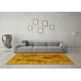 thumbnail image 3 of Ahgly Company Indoor Round Oriental Yellow Industrial Area Rugs, 7' Round, 3 of 4