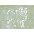 thumbnail image 2 of Loreth, Lanie 18x14 White Modern Wood Framed Museum Art Print Titled - Country Sheep, 2 of 4