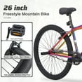 thumbnail image 5 of Zukka Freestyle Kids Bike Front Caliper Rear V Brakes 26 Inch Bicycle for Boys Girls Age 12+ Years Rainbow Color, 5 of 8