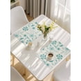 thumbnail image 5 of Teal Boho Placemats Set of 4, Vintage Pattern Ethnic Flower Tribal Leaf Placemats for Dining Table, Place Mats for Kitchen Tabletop, Waterproof Wipeable Dining Table Mats Set, 5 of 9
