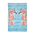 thumbnail image 1 of Betsy Drake KT100B Corail Chevaux de Mer Blue Script Serviette de Cuisine, 1 of 1