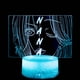 thumbnail image 1 of Lámpara nocturna Nanas Anime Decor 3D Illusion con USB, 1 of 1