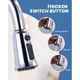 thumbnail image 2 of WOWOW Kitchen Faucet Head Replacement, 3 Function Pull Down Faucet Sprayer Head with 9 Adapters, 2 of 3