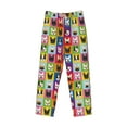 thumbnail image 6 of Uemuo Colorful Bulldog Pattern Men's Wide Leg Palazzo Lounge Pants with Pockets Light Weight Loose Comfy Casual Pajama Pants-Medium, 6 of 9
