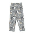 thumbnail image 6 of Uemuo Cute Dog And Flowers Pattern Women's Wide Leg Palazzo Lounge Pants with Pockets Light Weight Loose Comfy Casual Pajama Pants-Medium, 6 of 9