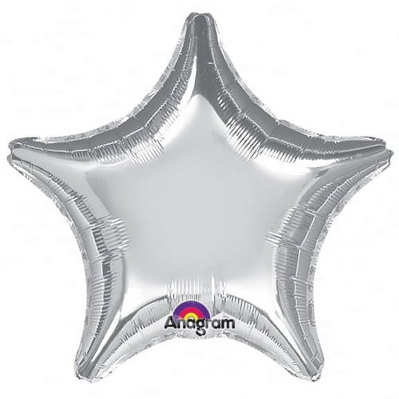 Silver Supershape Star Shaped Foil Mylar Balloon (1ct)