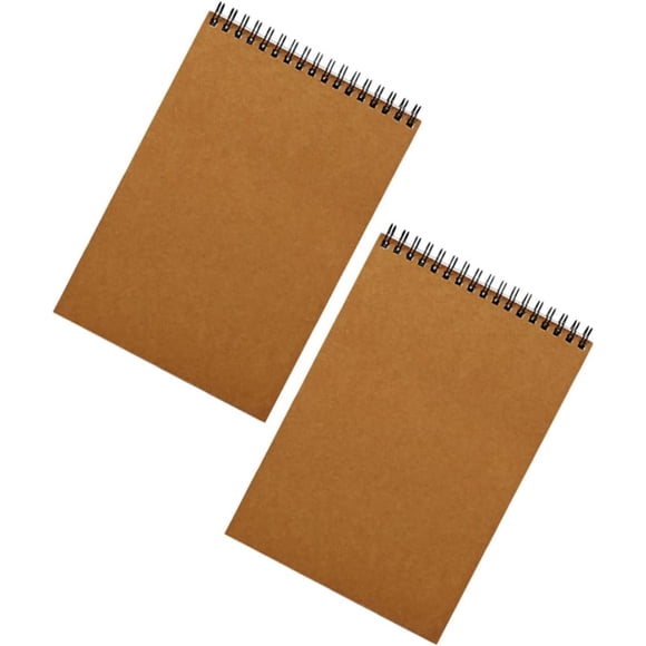 Cuaderno De Espiral A5 Para Escritura y Bocetos, 2 Piezas, Hojas Sueltas, Material Duradero, Compacto y Ligero, Adecuado Para Estudiantes y Artistas, Uso Escolar y Diario Diario