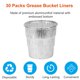 thumbnail image 5 of Cubos de aluminio desechables para grasa - Resistentes, a prueba de fugas - Fáciles de limpiar, se adaptan a cubos estándar - para el mantenimiento de parrillas, sin complicaciones, 5 of 7